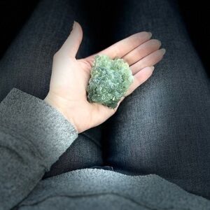 Natural 3” Large Prehnite Green Crystal Mineral